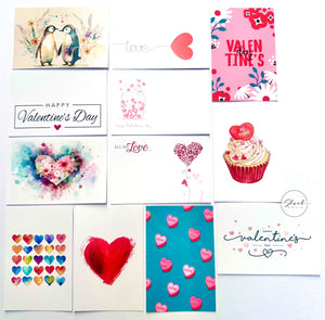 ShredAstic®️ VALENTINE Love  (Pack of 12 assorted) Florist Message Cards