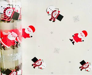 Santa Snowman Snowflakes Christmas Cellophane hamper wrap