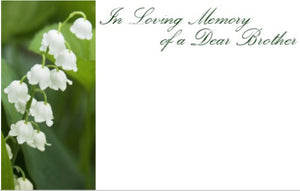 Brother Funeral Message Card large 9 x 12 cm / cello bag