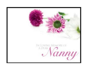 ILM of a Dear Nanny Funeral  Message Card large 9 x 12 cm / cello bag
