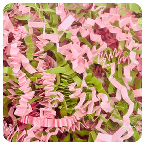 ShredAstic®️ Easter Hamper Fill ZigZag Crinkle Paper Mix pink & green