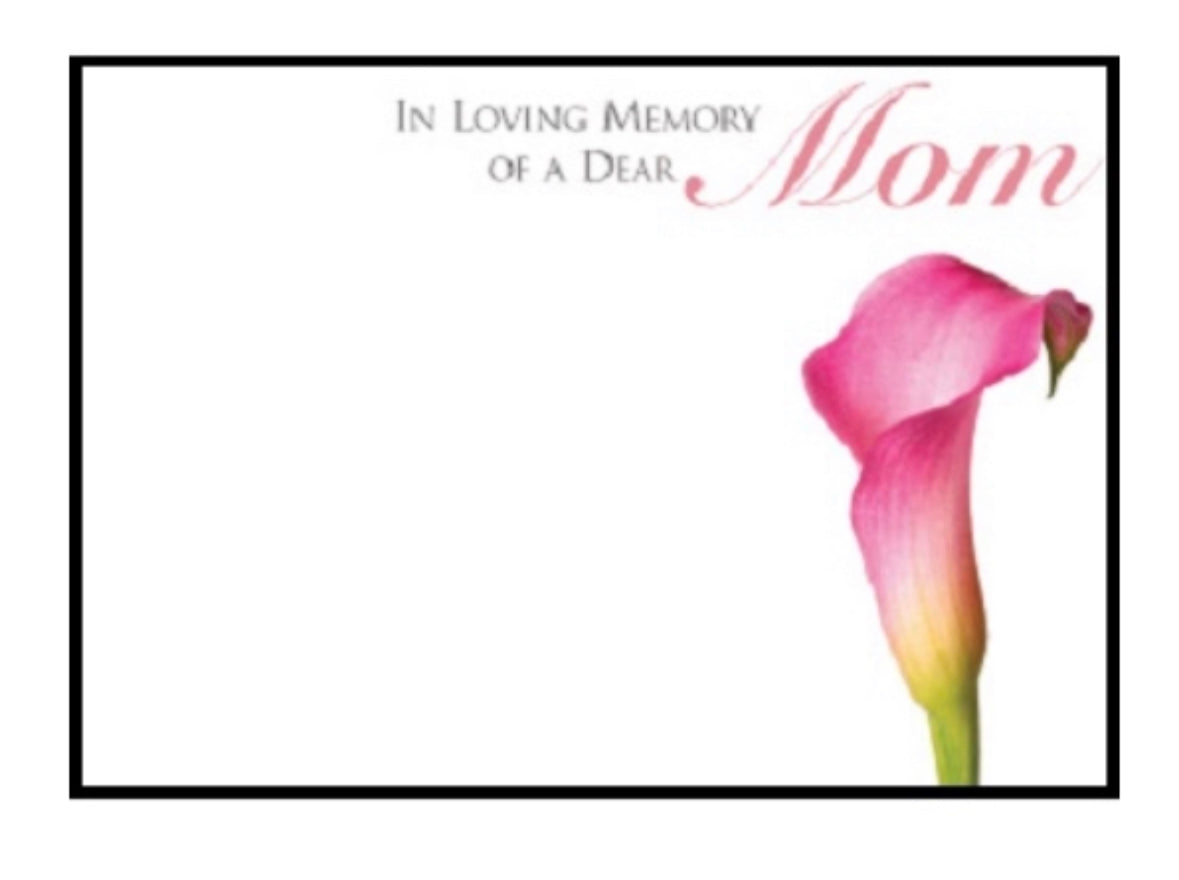 Large Funeral Memorial Cards - Mum Mother Mam Mom Mama 9x12cm
