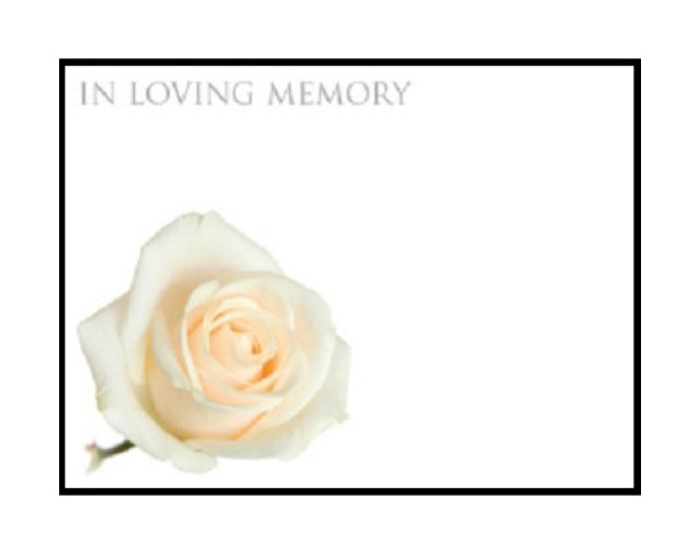 Large Funeral Memorial Cards - 9.5 x 12cm