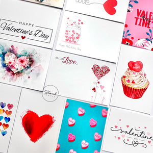 ShredAstic®️ VALENTINE Love  (Pack of 12 assorted) Florist Message Cards