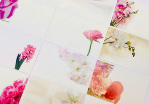 Mixed Pinks (Pack of 12) Floristry Cards