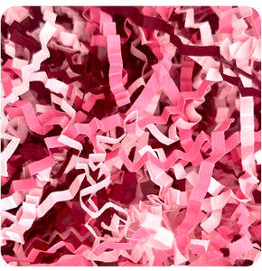 ShredAstic®️ Sweetheart Mix - Candy Pink, Pale Pink & Burgundy ZigZag Crinkle Paper Mix Valentines Mothers Day