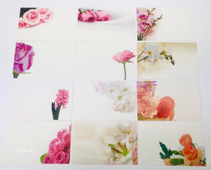 Mixed Pinks (Pack of 12) Floristry Cards