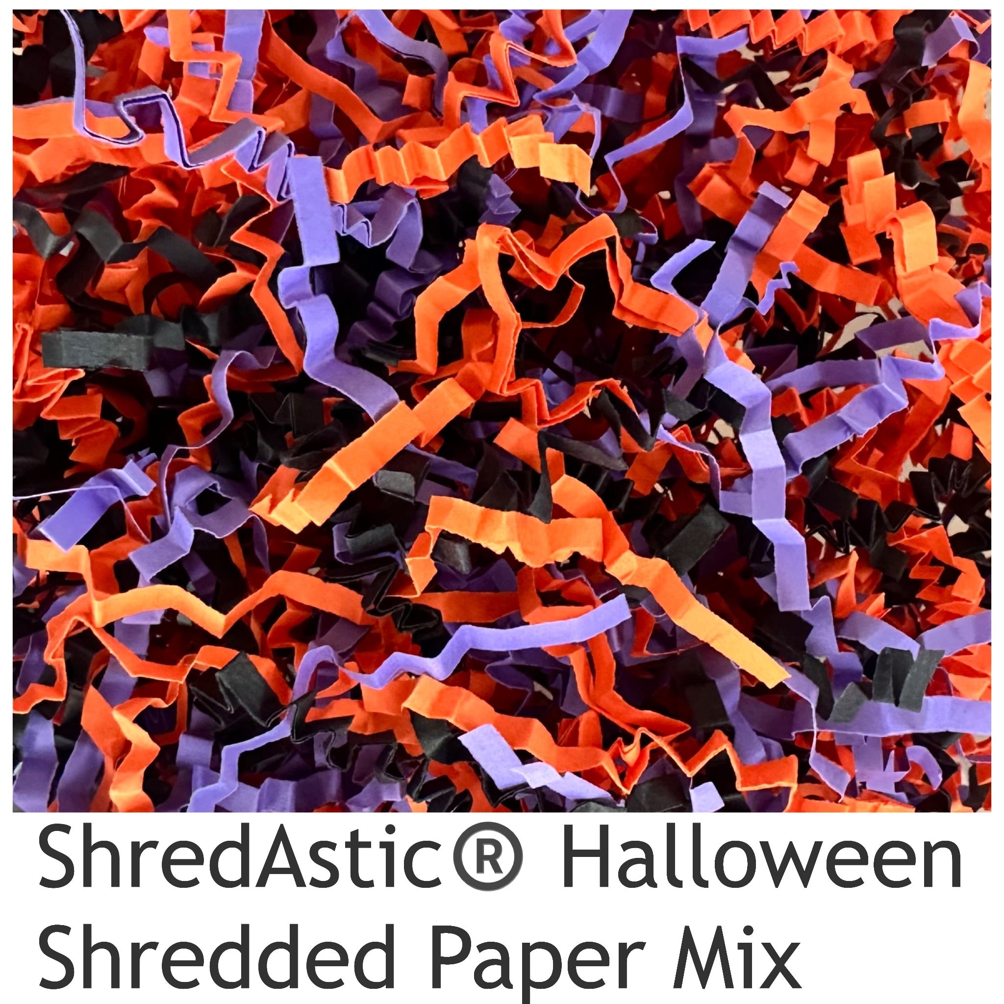 ShredAstic®️ Halloween Orange/Black/lilac ZigZag Crinkle Paper Mix 🎃