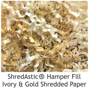 ShredAstic®️ Ivory & Gold ZigZag Crinkle Paper Mix