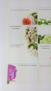 In Loving Memory/Funeral (Pack of 12) Floristry Cards