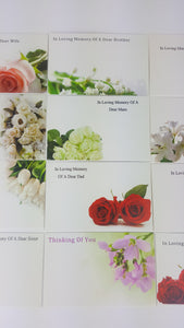 In Loving Memory/Funeral (Pack of 12) Floristry Cards