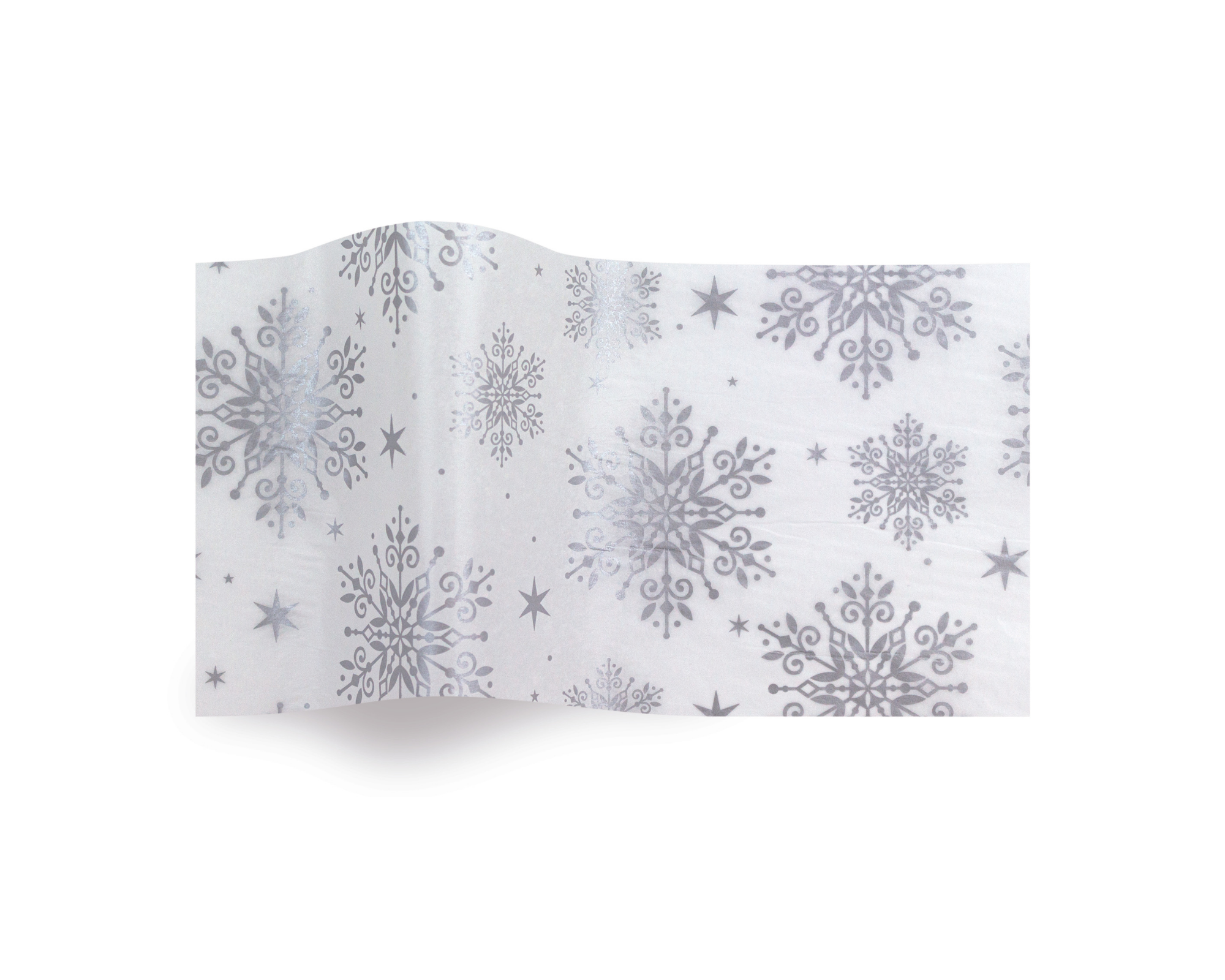 ShredAstic Luxury Just Snowflakes Christmas Gemstone Tissue Paper + 3M Natural Jute