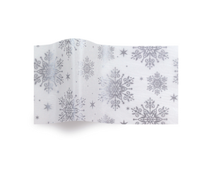 ShredAstic Luxury Just Snowflakes Christmas Gemstone Tissue Paper + 3M Natural Jute