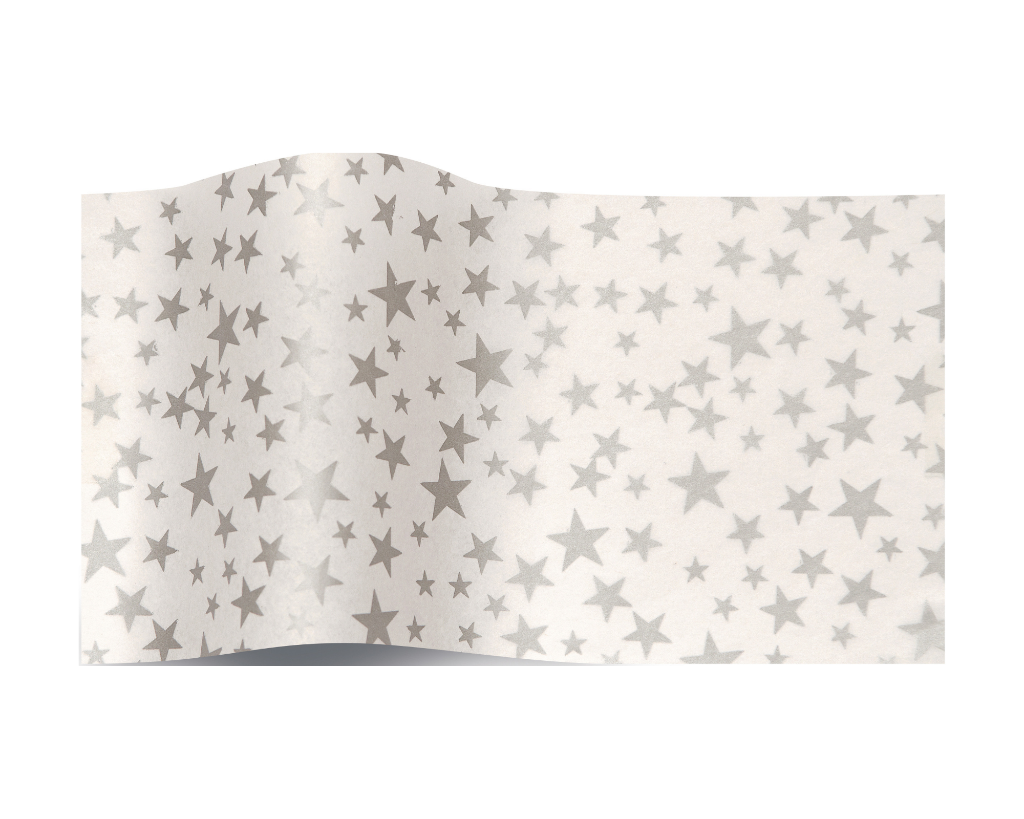 ShredAstic Luxury Silver Stars Christmas Tissue Paper + 3M Natural Jute