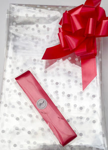Large Dot Cellophane & Pull Bow