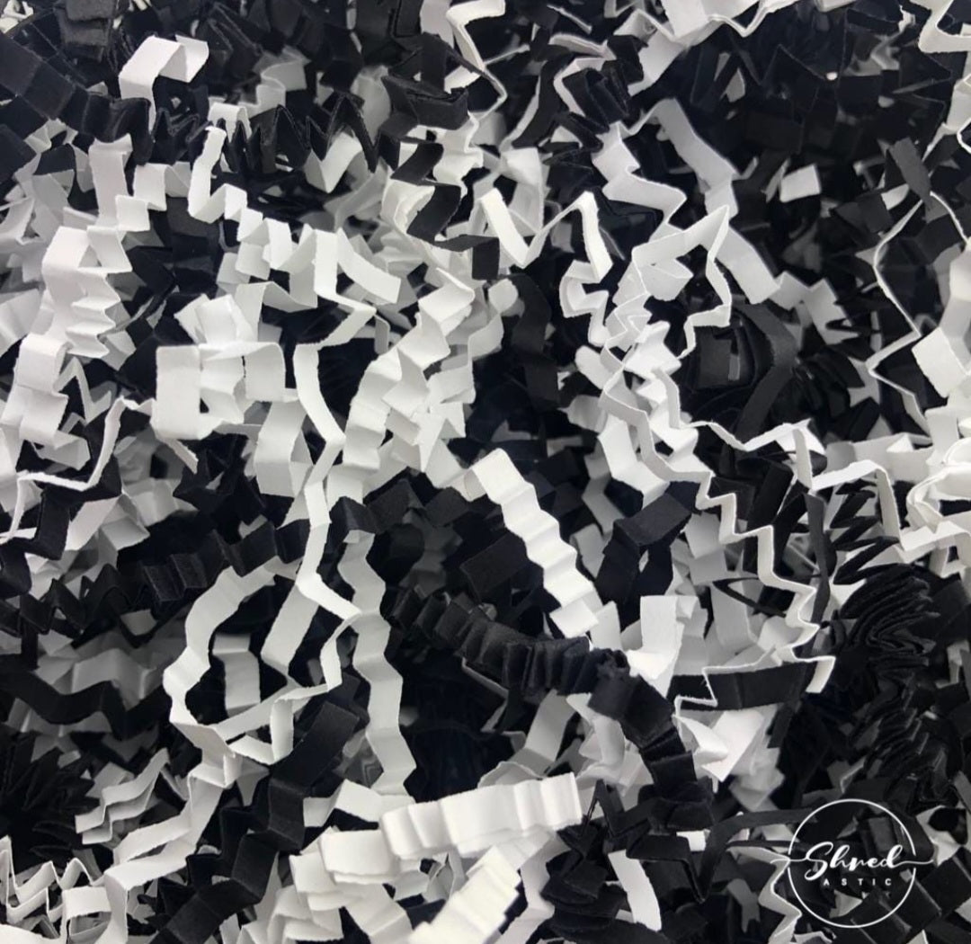 ShredAstic®️ Black & White ZigZag Paper Mix