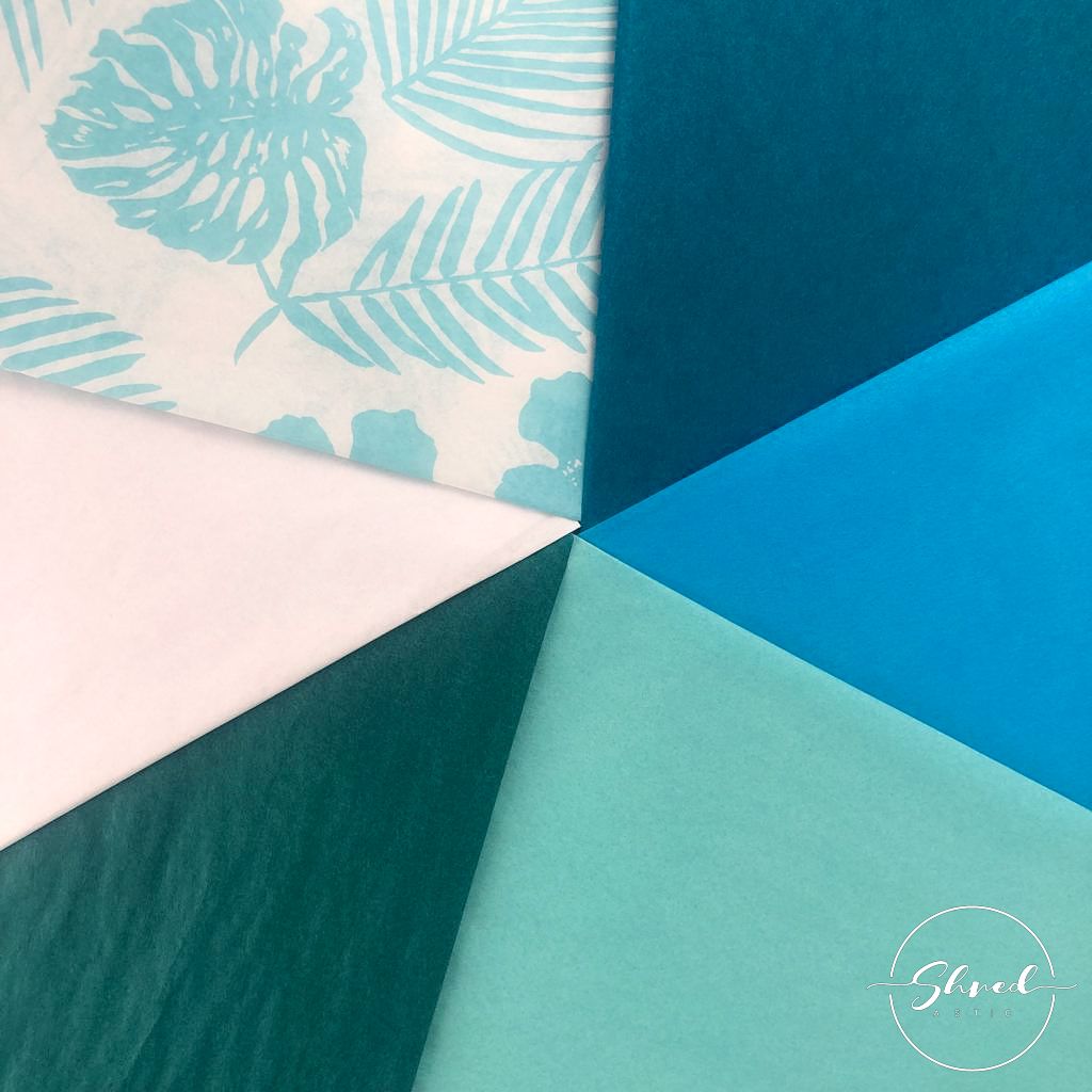 ShredAstic Luxury Turquoise Tissue Paper + 3M Natural Jute