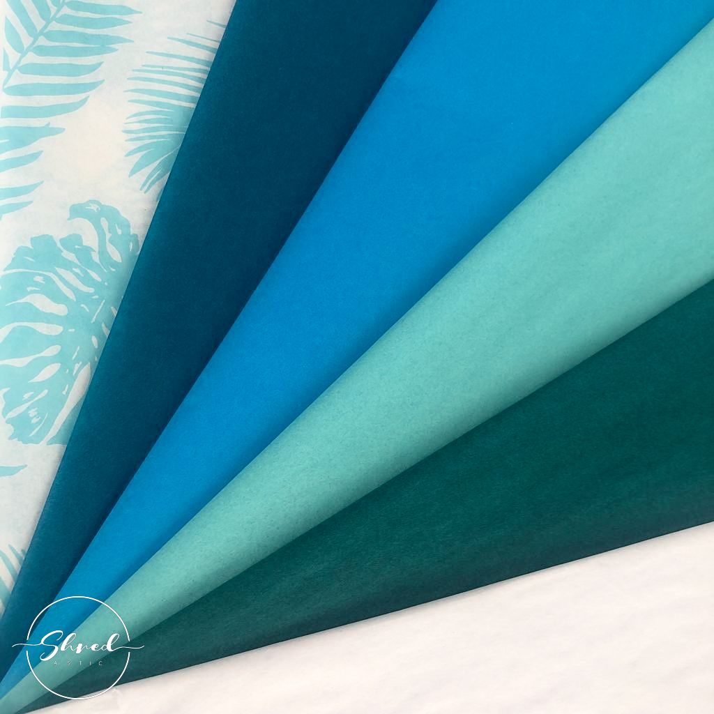 ShredAstic Luxury Turquoise Tissue Paper + 3M Natural Jute