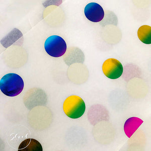 ShredAstic Luxury Rainbow Hot Spots Tissue Paper + 3M Natural Jute
