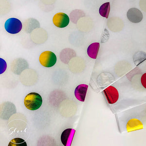 ShredAstic Luxury Rainbow Hot Spots Tissue Paper + 3M Natural Jute