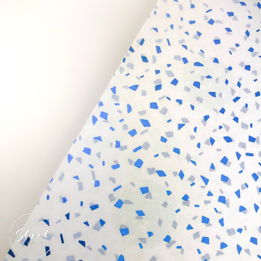 ShredAstic Luxury Blue Reflections Tissue Paper + 3M Natural Jute