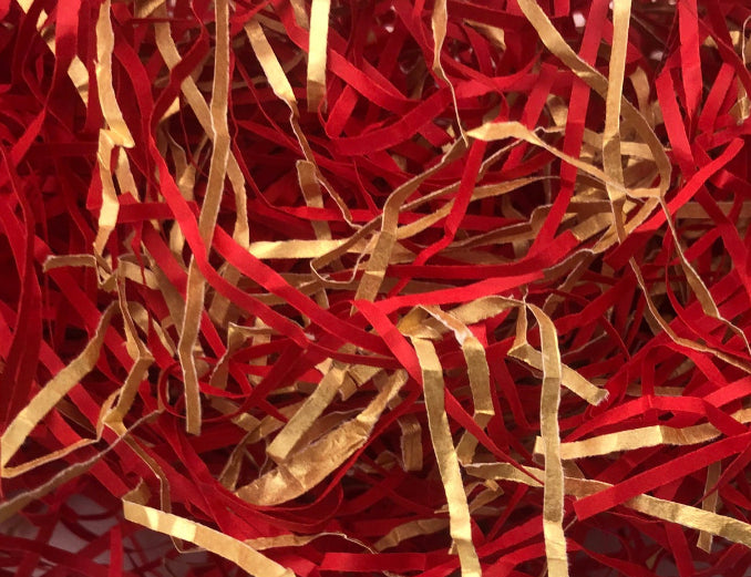 ShredAstic®️ Red & Gold Shredded Paper Mix