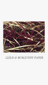 ShredAstic®️ Burgundy & Gold Shredded Paper Mix
