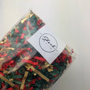 ShredAstic®️ Bespoke Traditional Christmas ZigZag Crinkle Paper Mix