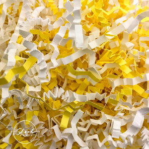 ShredAstic®️ White & Yellow ZigZag Crinkle Paper Mix