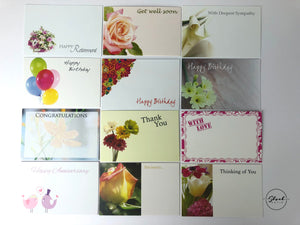 Occasions (Pack of 12) Floristry Cards