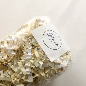 ShredAstic®️ White, Gold & Ivory ZigZag Crinkle Paper Mix