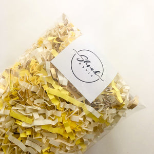 ShredAstic®️ Yellow, Gold & Ivory ZigZag Crinkle Paper Mix