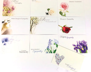 Deepest Sympathy Funeral (Pack of 12) Floristry Cards
