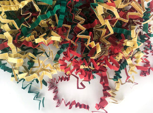 ShredAstic®️ Bespoke Traditional Christmas ZigZag Crinkle Paper Mix