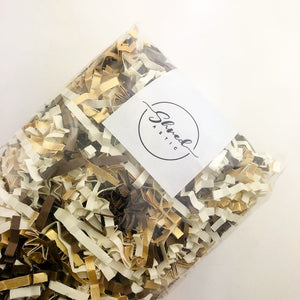 ShredAstic®️ Brown, Gold & Ivory ZigZag Crinkle Paper Mix